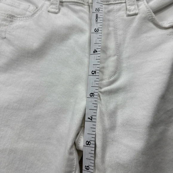 Banana Republic Distressed Jeans Womens 24/00 Petite Skinny Fit Zip Front White - Picture 7 of 8